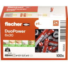 Fischer Chevilles DuoPower 6 x 30, lot de 100
