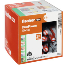 Cheville Fischer DuoPower 10x50, 50 pièces dans l''emballage