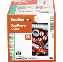 Boîte de 50 chevilles Fischer DuoPower 10x50