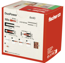 Fischer DuoPower Dübel 8x40, 100 Stück Packung