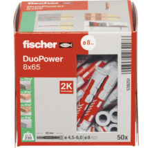 Fischer Dübel DuoPower 8x65, 50 Stück in einer Packung