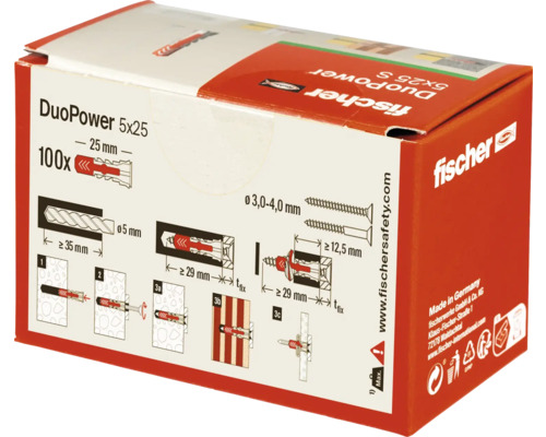Fischer DuoPower Dübel 5x25, 100er Packung