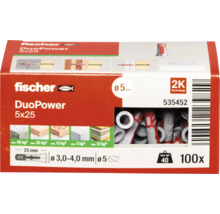 fischer DuoPower Dübel 5x25, 100 Stück