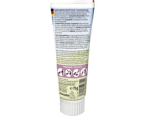 Hundesnack in Tube, 75 Gramm