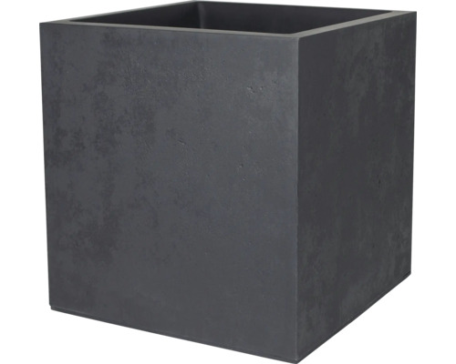 Pot de fleurs EDA BASALT CARRE 39,5 x 39,5 x 43,5 cm anthracite Cache-pot carré en grès pour l''extérieur