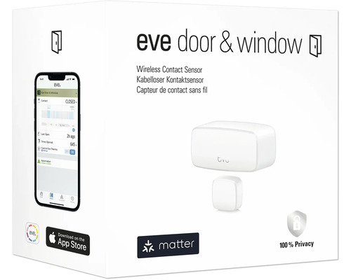 Capteur de porte et fenêtre Eve avec commande par application