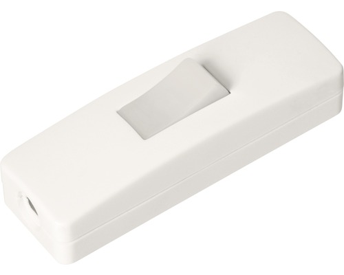 Cordon d'interrupteur 1 pôle 6A blanc avec deux possibilités de raccordement