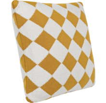 Quadratisches Zierkissen mit Rautenmuster