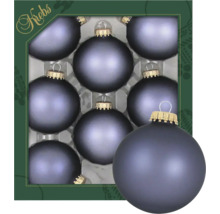 Neun Christbaumkugeln aus Glas, matt