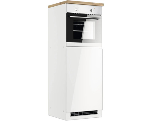 Backofenhochschrank mit Tür Held Möbel Kiel BxHxT 60x166x60 cm Frontfarbe weiss Korpusfarbe weiss