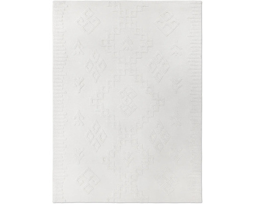 Tapis Qara blanc 160x230 cm