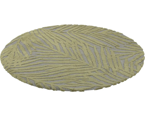 Tapis rond avec motif de feuilles