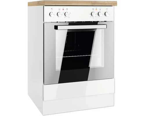 Armoire de cuisinière Held Möbel Kiel LxHxP 60x86x60 cm Couleur de façade blanc Couleur du corps blanc