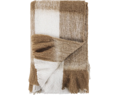 Plaid Natur marron/blanc 170x130 cm