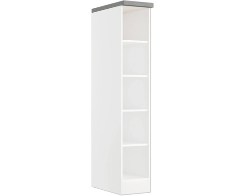 Étagère Held Möbel Kiel lxpxh 30 x 60 x 166 cm blanc haute brillance démontée