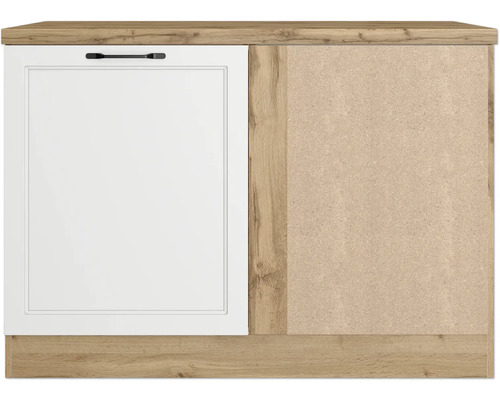 Küchenunterschrank mit weisser Tür und Griff