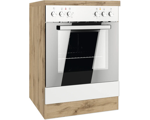 Armoire pour four encastré Held Möbel Lübeck lxpxh 60 x 60 x 86 cm blanc mat démontée