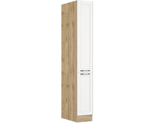 Apothekerschrank Held Möbel Lübeck BxHxT 30x200x60 cm Frontfarbe weiss Korpusfarbe wotan eiche
