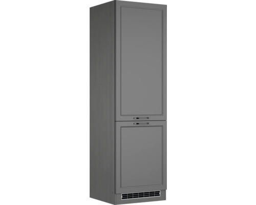 Kühlumbauschrank für 178er Einbaukühlschrank Held Möbel Lübeck BxHxT 60x200x60 cm Frontfarbe grau Korpusfarbe graphit