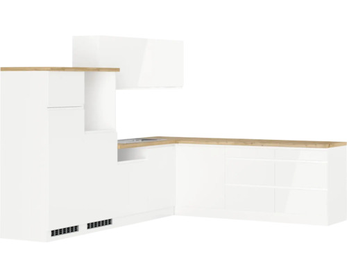 Küchenzeile ohne Geräte Held Möbel Kiel 360 cm Frontfarbe weiss Korpusfarbe weiss 1116.6341