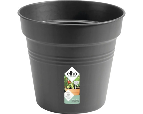 Godet de culture pot de culture elho Green Basics plastique Ø 30 H 28 cm noir Pot de fleurs en plastique avec trous de drainage