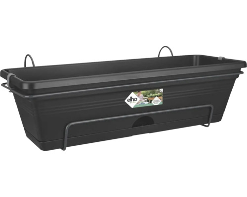 Blumenkasten-Set elho Kunststoff 50x18x14 cm schwarz Blumenkasten-Set elho Kunststoff 50x18x14 cm schwarz