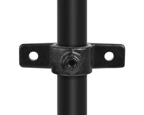 Bague de fixation Buildify avec bride noir pour tube d'échafaudage noir Ø 33 mm Raccord de tuyau avec plaque de fixation sur un tuyau