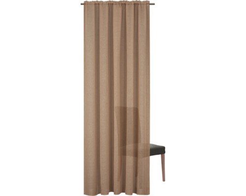 Rideau en lin mélangé avec suspension à ruflette