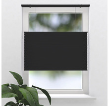 Schwarzes Plissee Rollo am Fenster