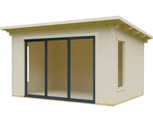 Abri de jardin en bois avec porte coulissante et fenêtre