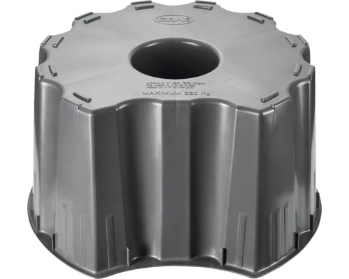 Support GARANTIA BASICline pour cuve ronde 210 l et carrée 203l/300 l gris Socle de réservoir d''eau de pluie en plastique avec une charge maximale de 320 kilogrammes