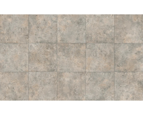 PVC-Boden Stellar Fliesen-Optik grau braun Fliesen 40x40 cm 200 cm breit (Meterware) Rechteckiger Fliesenbelag mit matter Oberfläche und Steinoptik