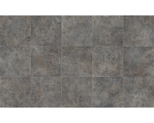 PVC-Boden Stellar Fliesen-Optik braun anthrazit Fliesen 40x40 cm 200 cm breit (Meterware) Fliesen mit Steinoptik