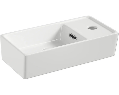 Lavabo à poser Lave-mains form&style MAKIRA 39,5 x 21 cm blanc brillant