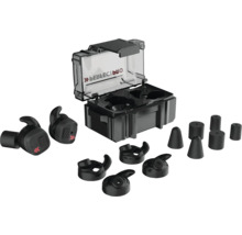 Gehörschutzstöpsel-Set mit Transportbox und verschiedenen Aufsätzen