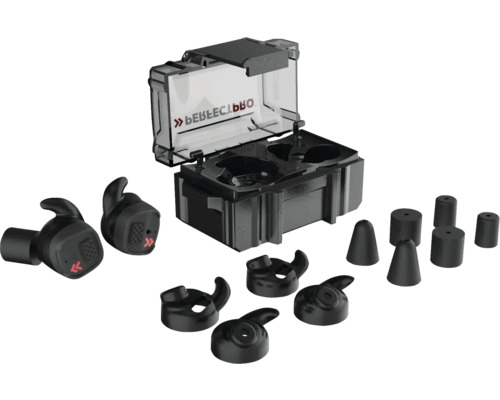 Perfectpro B.V. Gehörschutz In-Ear Kopfhörer H-10 Gehörschutzstöpsel-Set mit Transportbox und verschiedenen Aufsätzen