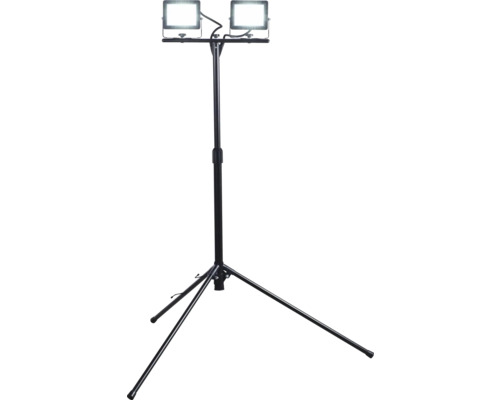 Double projecteur de chantier avec trépied pour utilisation sur les chantiers