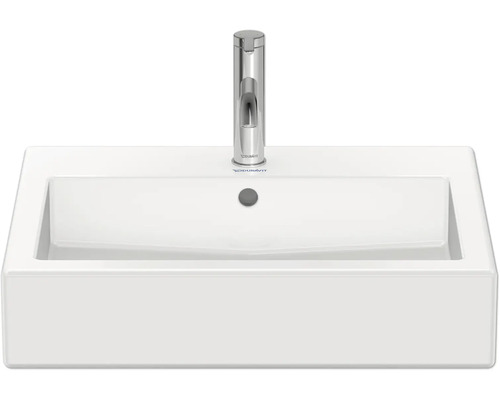 Vasque à poser rectangulaire avec robinet