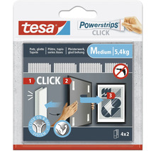 Tesa Powerstrips Click Medium Packung zum Aufhängen von Objekten ohne Bohren