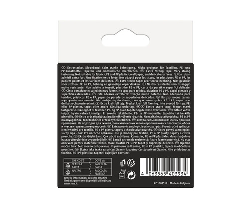 Ruban adhésif extra fort avec consignes d''élimination