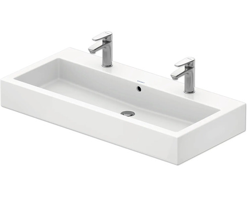 Lavabo Duravit Vero double 100 cm meulé blanc 0454100026