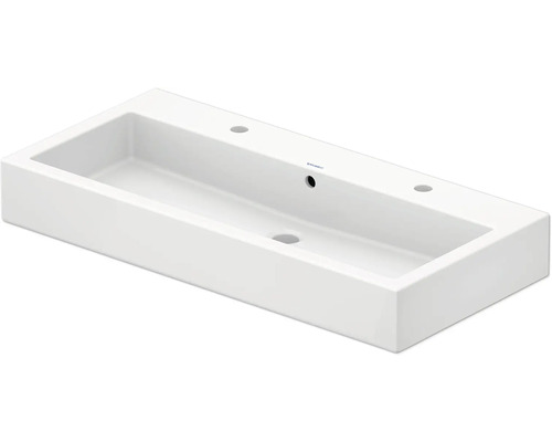 Lavabo Duravit Vero double 100 cm meulé blanc 0454100026