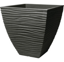 Quadratischer Pflanzkübel mit wellenförmiger Oberfläche