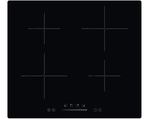 Table de cuisson à induction avec quatre zones de cuisson