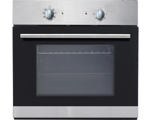 Four encastrable en acier inoxydable avec plaque vitrocéramique et boutons rotatifs