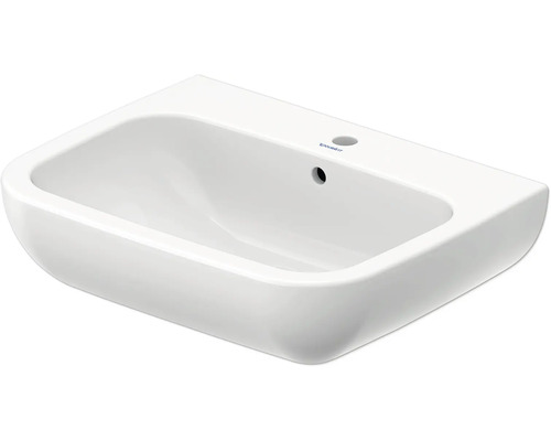 Lavabo en céramique avec trou de robinet et trop-plein