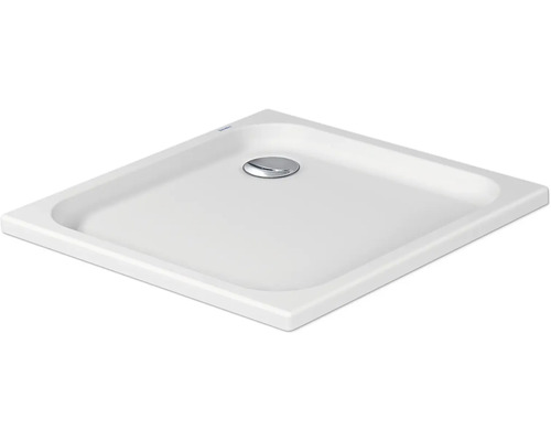 Quadratische Duschwanne mit Ablaufgarnitur