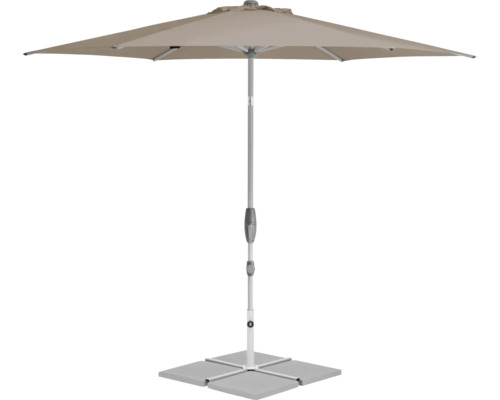 Suncomfort by Glatz Sonnenschirm Shell Turn Ø 300 cm light taupe