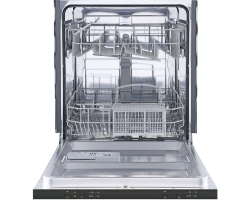 Lave-vaisselle ouvert avec paniers à vaisselle