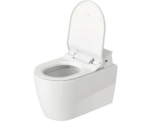 WC à fond creux mural avec bride ouverte et confort d''assise rehaussé